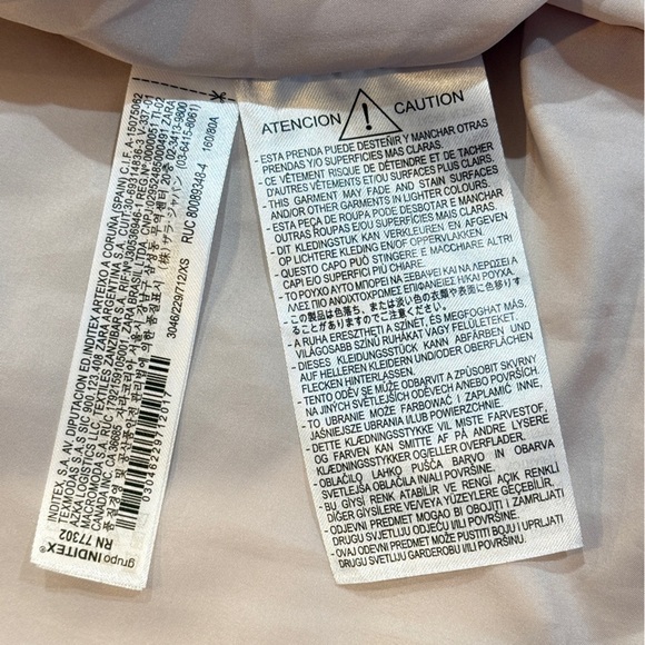 Women’s ZARA Faux leather cream puffer coat- Size XS - Picture 14 of 15